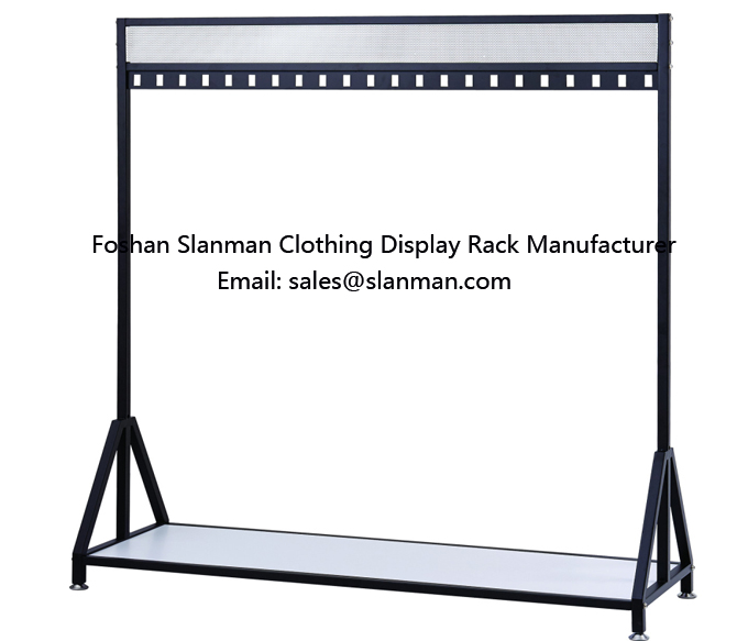 High End Iron Series Black and White Color Clothes Display Stand for Shop