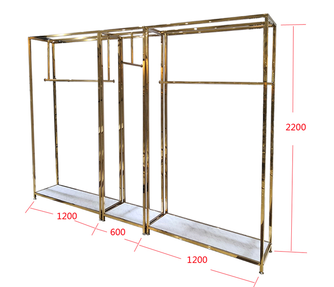 High quality shop display rack Unique design metal stand for clothing store